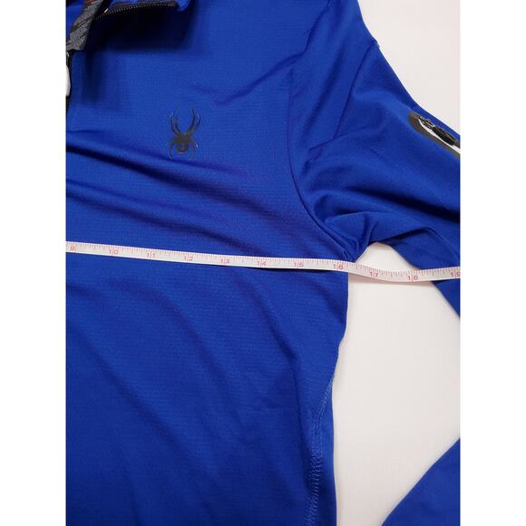 NWT. SPYDER ACTIVE QUARTER FRONT ZIP SIZE SMALL ROYAL BLUE - Picture 9 of 11